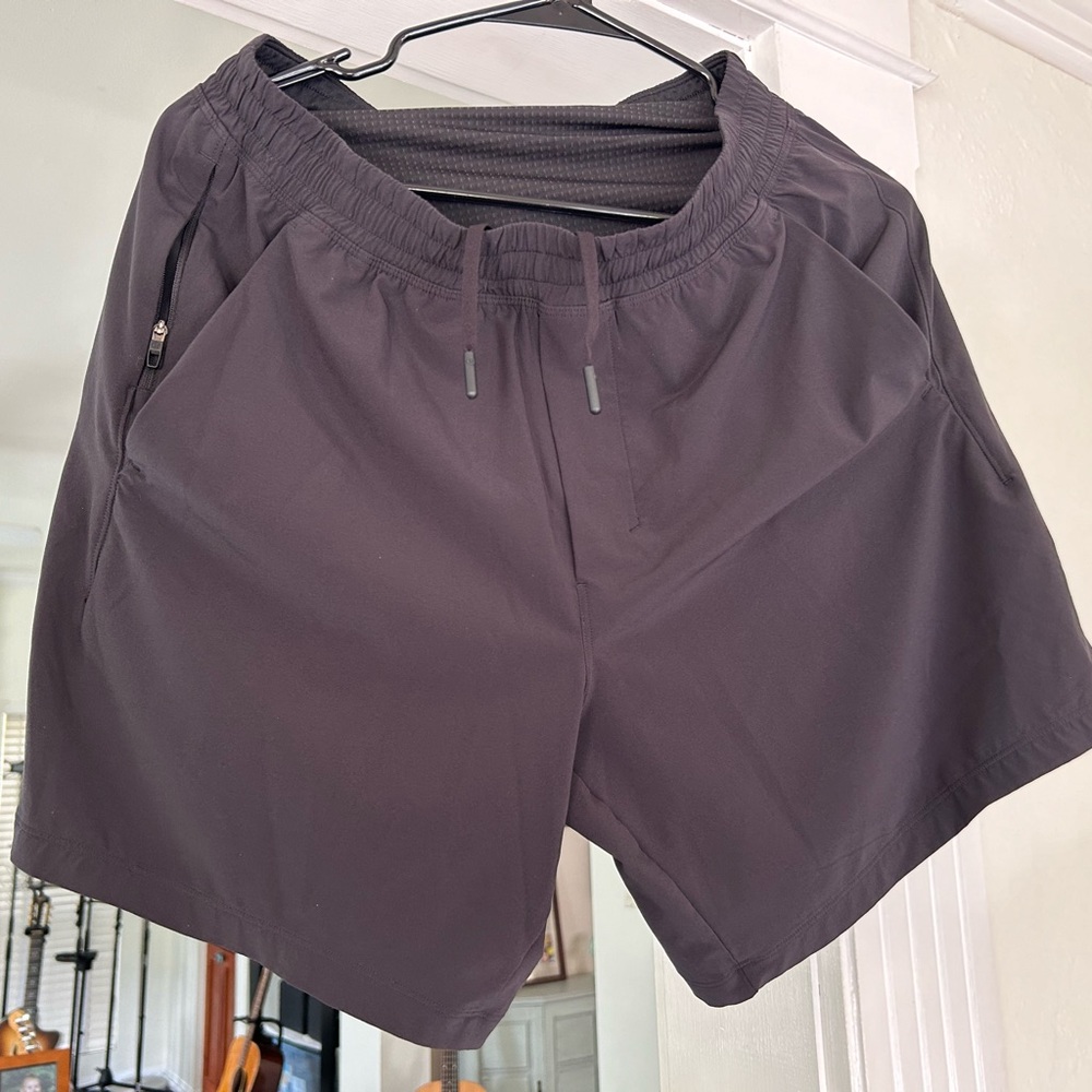 Lululemon pacebreaker shorts dry fit with liner, they are blacker than the photo